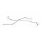 Camaro Brake Line Set, Rear Axle, Stainless Steel, Multi-Leaf Spring, For Cars With JL8 Or Heavy-Duty Service Package, 1969