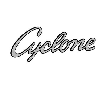 Cyclone Quarter Panel Decals - Silver With Black Border
