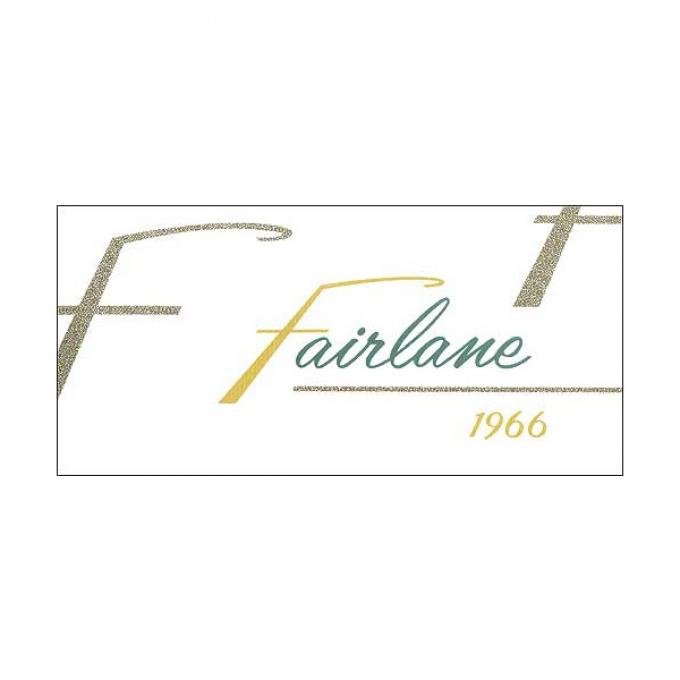 Fairlane Owner's Manual - 72 Pages
