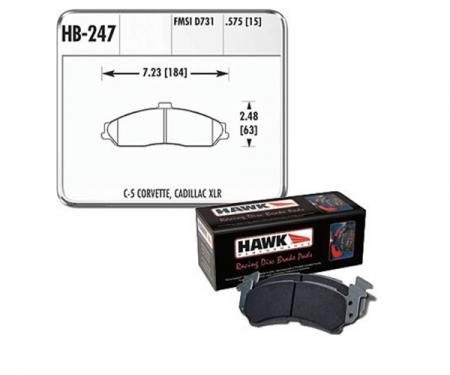 Corvette Front Racing Brake Pads, Hawk Blue 9012, 1997-2013