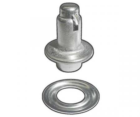 Model A Ford Cinch Double Stud Fastener - With Clinch Required Mounting - Nickel