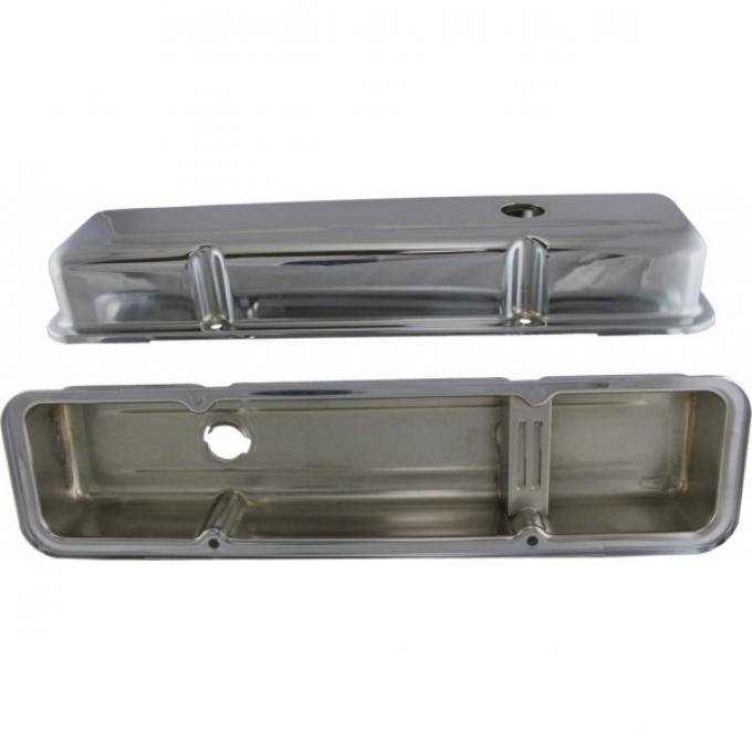 Corvette Valve Covers, Chrome Replacement, 350, 1968-1982