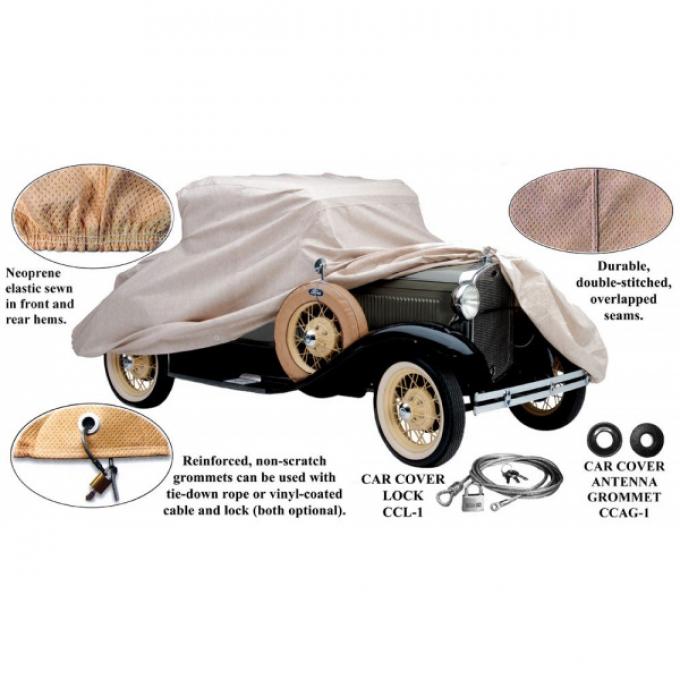 Car Cover, Gray Technalon, Closed Cab Pickup, 1928-1931