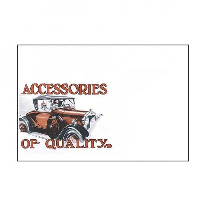 Accessories Of Quality - Model A Accessory Brochure