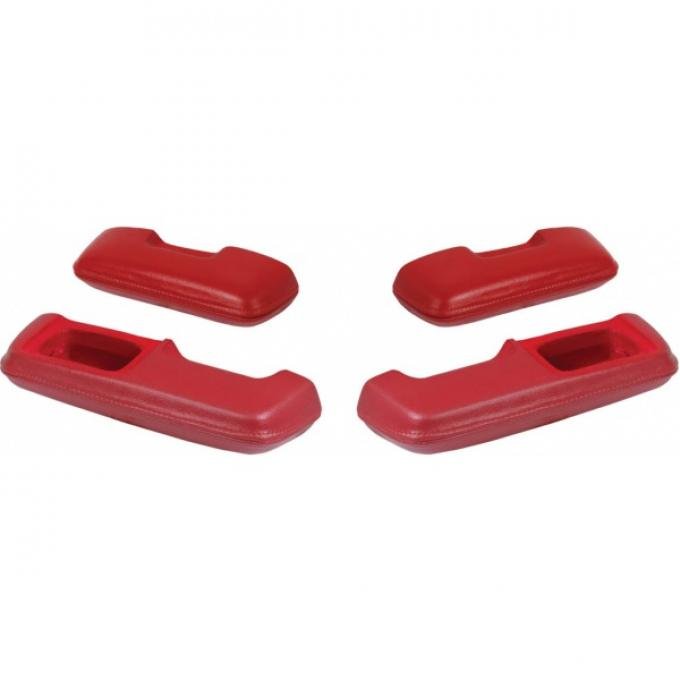 Armrest Pad Kit, Front & Rear, Red, Fairlane, 1967