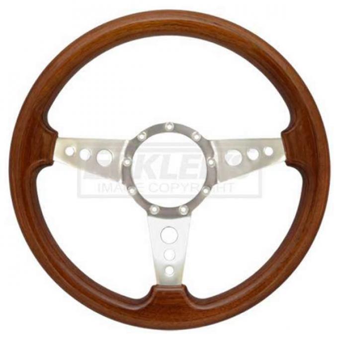 Chevelle Steering Wheel, Volante S9, Simulated Walnut Wood Finish, 1964-1983