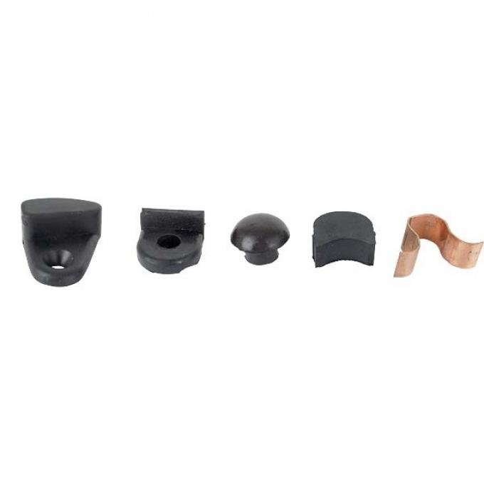 Model A Ford Door Bumper Set - Rubber - 22 Pieces - PhaetonWith Outside Fuel Valve & Indented Firewall