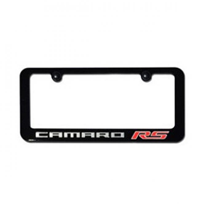 Camaro License Plate Frame,Elite Series, RS, Painted Factory Colors, Engraved,2010-2014