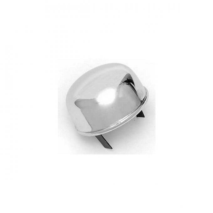 Chevy Oil Breather Cap, Push-In, Chrome