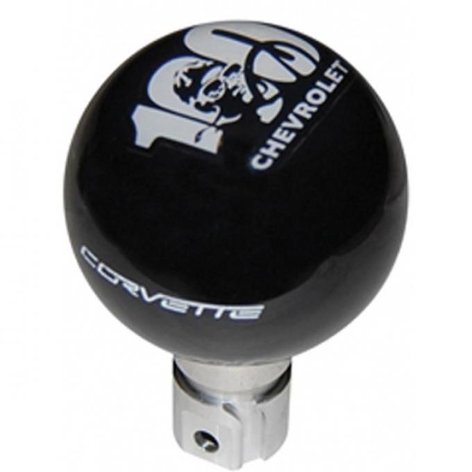 Corvette Black 100th Anniversary Shift Knob, 2005-2013