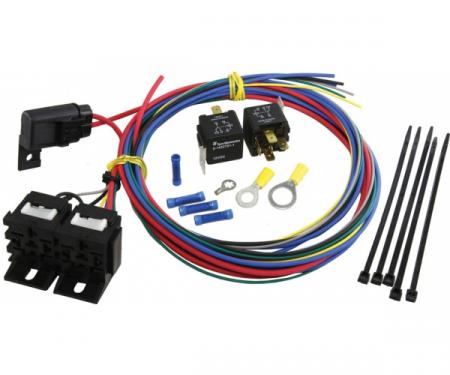 Corvette Dual Radiator Cooling Fan Control Wiring Harness Kit, 1965-1982