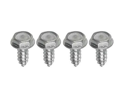 Ford Thunderbird Door Wiring Shield Screw Set, 4 Hex Washer-Head Screws, 1961-63