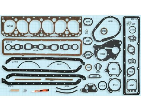 Early Chevy Engine Gasket Set, 235 CI, 1953-1954
