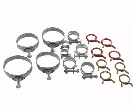 Corvette Radiator/Heater Hose Clamp Kit, With 327ci High Performance & Air Conditioning, 1966-1967
