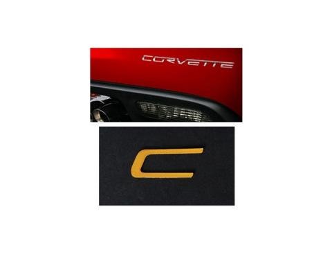 Corvette Rear Bumper Lettering Kit, Domed, 2005-2013 | Yellow