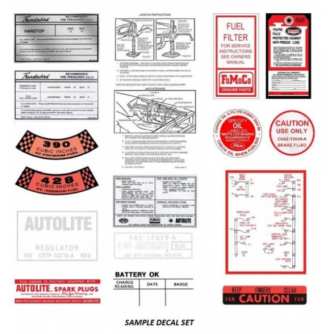 Thunderbird Deluxe Decal Kit, 1966