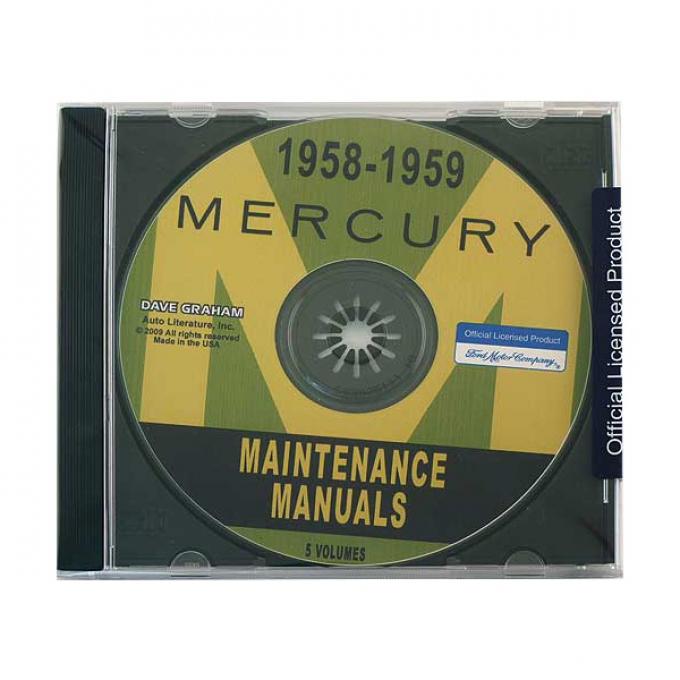 Shop Manual CD - Maintenance Manual - Mercury - For WindowsOperating Systems Only