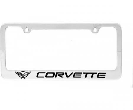 Corvette Elite License Frame, 97-04 Corvette Word with Single Logo