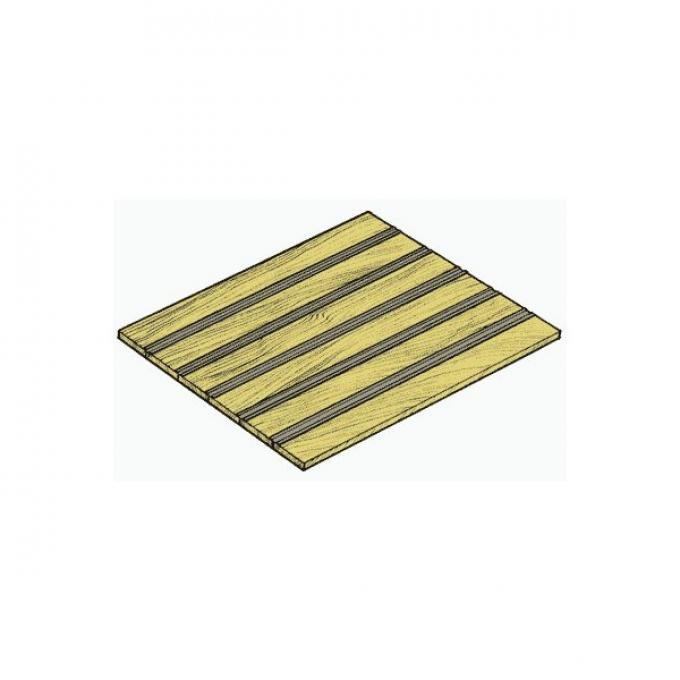 Custom Floor Wood & Steel Strip Kit - Ford Pickup Truck - Red Oak
