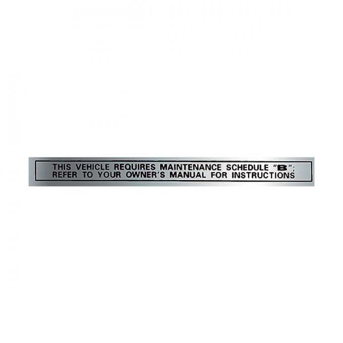 Ford Pickup Truck Glove Box Maintenance Schedule, B Decal
