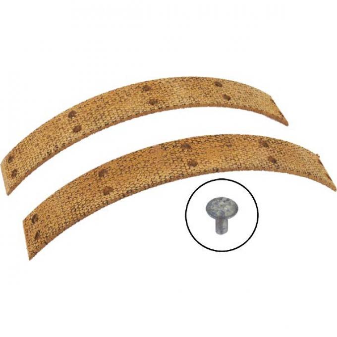 Brake Lining And Rivet Set - Woven - 8 Pieces & Rivets - Ford 1/2 Ton Pickup Truck