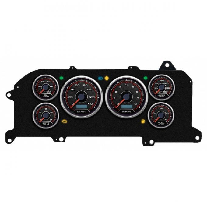 Mustang - New Vintage USA CFR Redline Series Kit - 6 Gauge Package, 1987-1993 -  Programmable Speedometer MPH