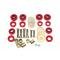 Firebird Subframe & Radiator Mounting Bushing Set, Red, Polyurethane, With Hardware, 1967-1969