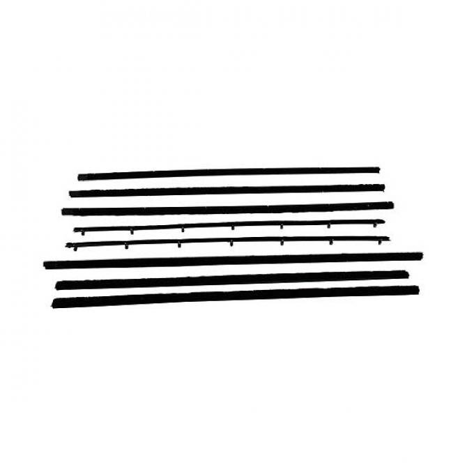 Belt Weatherstrip Kit - Doors and Rear Quarter Windows - 8 Pieces -Door Sedan