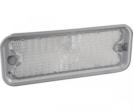 Chevy or GMC Parking Light Lens, Clear, Diffused With Silver Side L/H 1975-1980