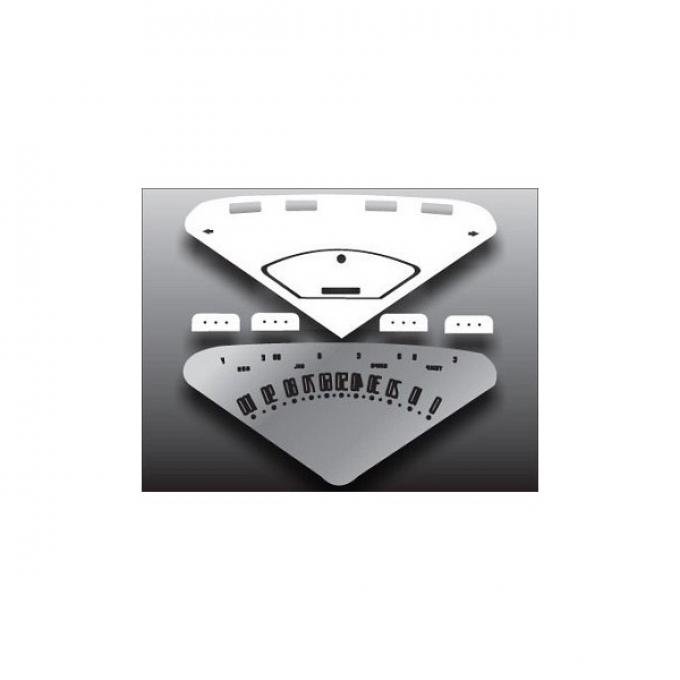 Chevrolet&reg; Truck White Face Gauge Overlay, 1957