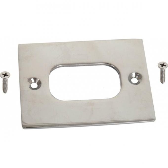 Emergency Brake Boot Trim Plate - Stainless Steel - Ford