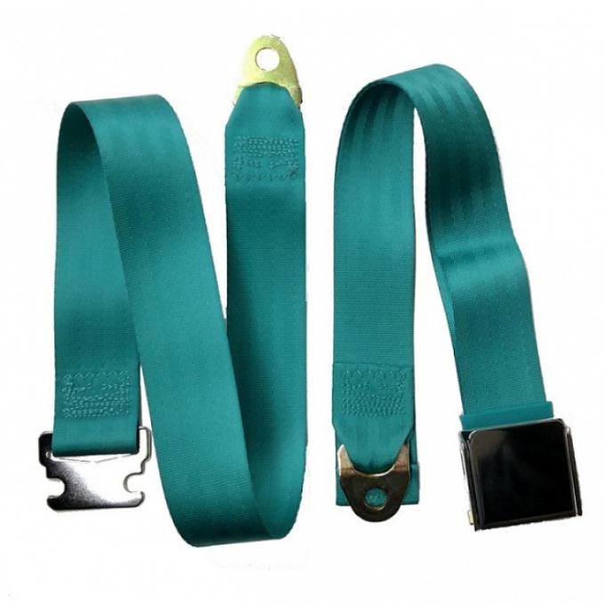 Seatbelt Solutions Universal Lap Belt, 74" with Chrome Lift Latch 1800744009 | Turquoise