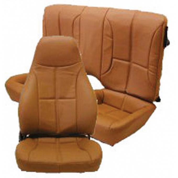 Camaro Seat Cover Set, Front & Rear, Vinyl, For Cars With Standard Interior & Front Bucket Seat & Rear Split Seat, 1987-1992