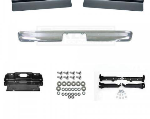 Chevy or GMC Truck Rear Bumper Kit, Chrome, Show Quality, Fleetside, 4WD, 1967-1972