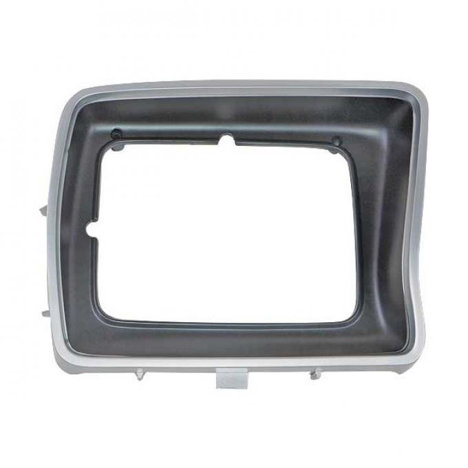 Ford Pickup Truck Headlight Door - Argent & Black - Left - Rectangular Headlight - F100 Thru F350