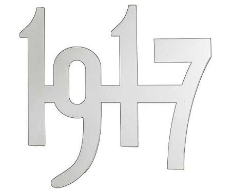Model T Ford Radiator Year Script - 2 High - Chrome-Plated Brass - 1917