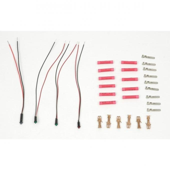 Firebird Custom Dash Turn Signal & High Beam Headlight LED Indicator Wiring Harness, 1967-1992