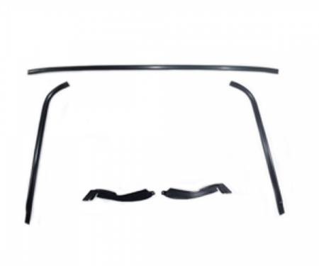 Camaro Windshield Moldings, Black Anodized, 1970-1981