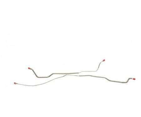 Right Stuff 1967 Camaro Brake Line Set, Rear Axle, Stainless Steel, Mono Leaf Spring, 2-Piece, Disc Conversion FRA67RDS