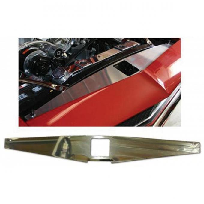 Camaro Core Support Filler Panel, Polished Aluminum, 1967-1969