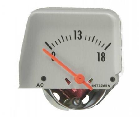 Console Volt Gauge, Silver, 1968-1969