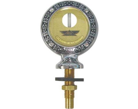 Model T Ford Motor Meter - Chrome - Boyce Wreath Trim - With Ford Script