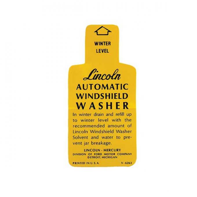 Windshield Washer Bottle Bracket Decal - Mercury
