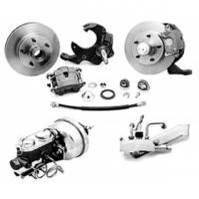Chevelle Front Disc Brake Kit, With Booster, With Drop Spindle, 1967