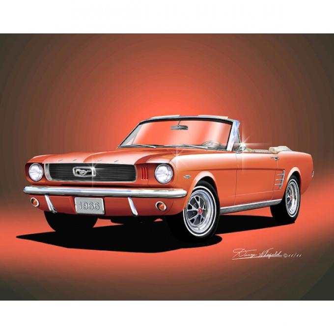 Mustang Convertible Fine Art Print By Danny Whitfield, 1966