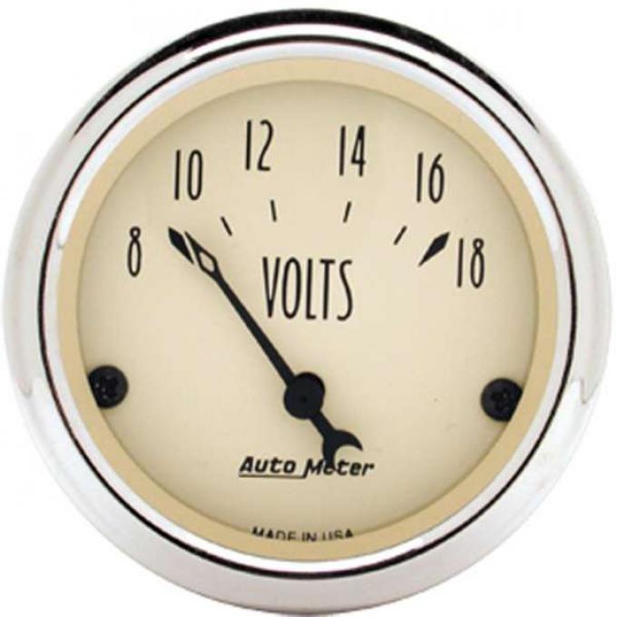 Chevy or Gmc Autometer Volt Gauge, Antique Beige Series, 1947-1987