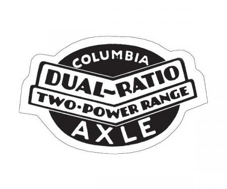 Columbia Axle - Dual Ratio Two-Power Range - Window Decal