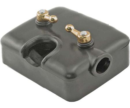 Model A Ford Terminal Box With Cover & Wing Nuts - Brass-plated Wing Nuts - No Ford Script