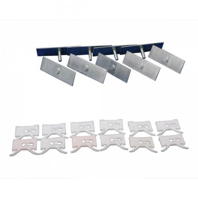 Chevy Clips, Beltline Molding, Stainless Steel, Convertible Rear Quarter Window, 1949-1954