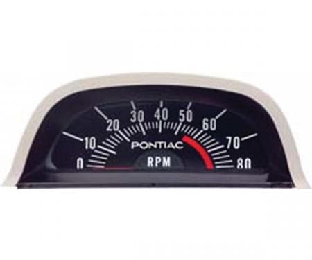Firebird Tachometer, Hood, 5500 Redline, 1968